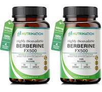 Berberine high Strength Supplement-510Mg Per Capsule- 4 Months Supply -120 Vegan Capsules 98% Pure Berberine HCL with Black Pepper Extract for Improved Absorption- Non-GMO-lab-Tested (Pack of 2)