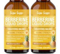 Berberine Liquid Drops 60ml 54000mg Gut Health Support Pineapple | High strength Berberine HCl liquid supports gut and digestive health, fast absorbing drops, Pineapple flavour, non-GMO