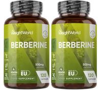 Berberine Supplement - 500mg per Capsule - 4 Months Supply - 120 Capsules (Pack of 2)