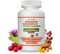 Berberine Supplement with Ceylon Cinnamon, Milk Thistle, Turmeric, Bitter Melon Complex, Immune Supports, 120 Capsules, 1000 mg, Vegan, Non-GMO