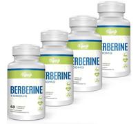 Berberine Supplements 1000mg (4 Pack), 240 HCL Vegan Capsules, High Absorption Herbal Blend Plus Supplement with Silymarin, Antioxidant AMPK Activator for Cardiovascular, Heart, Liver