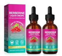 Berberine with Ceylon Cinnamon Liquid Drops, Berberine Supplement with Turmeric Curcumin, Bitter Melon, Immune & Digestive Health Support - 60ml (2Pcs)