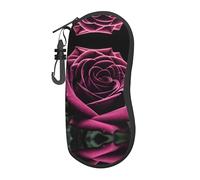 berbo Gothic Rose Lightweight & Flexible Glasses Case for Women and Men - Spacious Hard Shell Eyeglass Case, Scratch-resistant, Black, One size