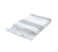 BERCA HOME Ephesus Turkish Beach Towel - Lightweight, Quick Dry, Sand Free - 100% Cotton Peshtemal Hammam & Bath Towel - 90x190 cm - Soft & Compact for Spa, Travel, Gym, Yoga, Camp, Picnic (Grey)