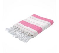 BERCA HOME Ephesus Turkish Beach Towel - Lightweight, Quick Dry, Sand Free - 100% Cotton Peshtemal Hammam & Bath Towel - 90x190 cm - Soft & Compact for Spa, Travel, Gym, Yoga, Camp, Picnic (Pink)