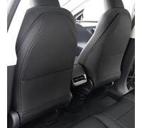 Bercicci 2024 2025 Upgrade Seat Back Protector for Tesla Model Y/3/X/S Accessories Leather Material Car Kick Mats Organizer Pocket Waterproof Scratch protection Set of 2 (Black)