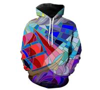 BERCIELY Hooded Pullover 3D Digital Printing Men'S Long-Sleeve Sweatshirt Retro Hip Hop Personality Trend Sweatshirts HH-03 3XL