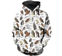 BERCIELY Men Hooded Pullover Digital Printing Casual Sweatshirts Youth Retro Personality Trend Long-Sleeve Sweatshirt II-02 XXL