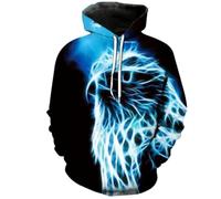 BERCIELY Men Hooded Pullover Digital Printing Casual Sweatshirts Youth Retro Personality Trend Long-Sleeve Sweatshirt II-03 5XL