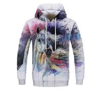 BERCIELY Men Hooded Pullover Digital Printing Fashion Casual Sweatshirts Youth Personality Retro Trend Long-Sleeve Sweatshirt OO-01 4XL