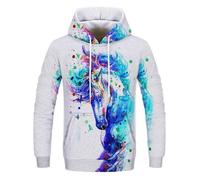 BERCIELY Men Hooded Pullover Digital Printing Fashion Casual Sweatshirts Youth Personality Retro Trend Long-Sleeve Sweatshirt OO-02 S