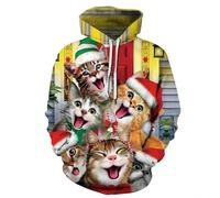 BERCIELY Men Hooded Pullover Youth Personality Retro Trend Long-Sleeve Sweatshirt Digital Printing Casual Sweatshirts LL-02 3XL