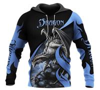 BERCIELY Men Hooded Pullover Youth Retro Personality Trend Long-Sleeve Sweatshirt Digital Printing Casual Sweatshirts JJ-02 XXL