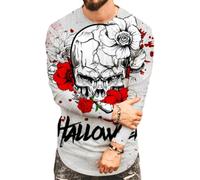 BERCIELY Men Long-Sleeved T-Shirt 3D Digital Printing Casual Shirt Youth Classic Personality Trend Streetwear AA-05 6XL