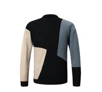BERCIELY Men's Knit Sweater Classic Breathable Warm Long Sleeves Pullover Casual Fashion Solid Color Cardigan F-Black M