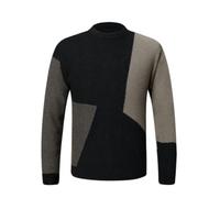 BERCIELY Men's Knit Sweater Classic Breathable Warm Long Sleeves Pullover Casual Fashion Solid Color Cardigan E-Black 3XL