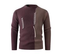 BERCIELY Men's Knit Sweater Classic Breathable Warm Long Sleeves Pullover Casual Fashion Solid Color Cardigan J-Coffee XXL