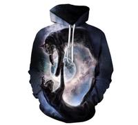 BERCIELY Men'S Long-Sleeve Sweatshirt Retro Hip Hop Personality Trend Hooded Pullover 3D Digital Printing Sweatshirts DD-02 4XL