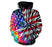 BERCIELY Men'S Long-Sleeve Sweatshirt Retro Hip Hop Personality Trend Sweatshirts 3D Digital Printing Fashion Hooded Pullover FF-10 M