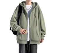 BERCIELY Mens Sweatshirt Single-Coloured Mens Hooded Jumper Elastic Long-Sleeved Mens Sweatshirt Comfortable Youth Modern Casual Men Pullover Hoodie F-Green XXL