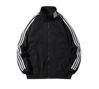 BERCIELY Men'S Transitional Jacket Classic Fashion Casual Long-Sleeve Jackets Zipper Placket Color Matching Outdoorjacket D-Black 4XL