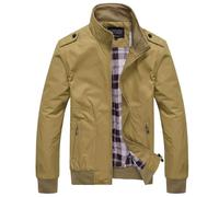 BERCIELY Men'S Transitional Jacket Classic Fashion Casual Outdoorjacket Zipper Placket With Pockets Solid Color Long-Sleeve Jackets H-Camel M