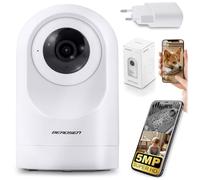 Berdsen Baby Monitor with Camera WiFi IP Camera 5MP Tuya - 109° Viewing Angle, Swivelling 355°/60° - Night Mode, Motion Detection, Two-Way Audio, MicroSD