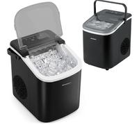 Berdsen Ice Cube Maker 12 kg/24 h - 9 Ice Cubes in 6-8 Minutes - Ice Cube Maker with 2 Sizes S and L - Compact for Cocktails, Drinks and Drinks - Self-Cleaning