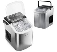 Berdsen Ice Cube Maker 12kg/24h, 9 Ice Cubes in 6-8 Minutes, Ice Cube Maker with 2 Sizes S and L, Compact for Cocktails, Drinks and Drinks, Self Cleaning