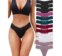 BeReady Cotton Thongs for Women Lace Underwear Womens Bikini Thong Knickers for Women Multipack Sexy Pants Soft Stretch Ladies Panties