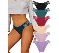 BeReady Seamless Knickers for Women Sexy Lace Seamless Underwear for Women High Cut V-waist No Show Ladies Briefs Panties Multipack