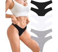 BeReady String Thong Women's Cotton Sexy Underwear Set Women's Underpants Women's Briefs Multi-Pack Breathable Thong Bikini Panties Pack of 6, XXL