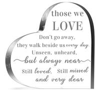 Bereavement Gift Acrylic Heart Sympathy Memorial Condolence Gift for Loss of Loved One Remember Me Grieving Present for Remembrance Table Decor (3.35 x 3.35 x 0.39 Inch)