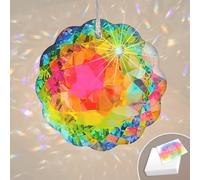 Bereavement Gift Flower Crystal Suncatcher with Quote Card and Gift Box | Beautiful Hanging Rainbow Ornament for Loss of Loved One | Memorial Gift | Sympathy Gift for Loss of Mom Daughter Son Friend