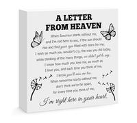 Bereavement Gift Wooden Block Sign Sympathy Memorial Gift for Loss of Mum Dad Grandma Grandad Husband Wife Sister Brother Condolence Remembrance Table Decor Desk Decor Sign