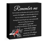 Bereavement Gift Wooden Block Sign Sympathy Memorial Gifts for Loss of Loved One Remembrance Condolence Funeral Grief Keepsake Wood Box Sign Home Table Shelf Desk Decor