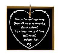 Bereavement Gifts, Acrylic Heart Plaque Sympathy Gift, Memorial Plaques with Gift Box, Grief Gifts to Remember Loved Ones Memorial Gift (Those We Love Don't Go Away)
