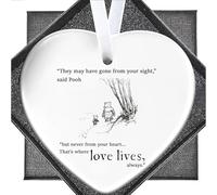 Bereavement Gifts, Ceramic Heart Memorial Gift with Gold Cord and Gift Boxed, Thinking of You Hanging Ornament, Memorial Gifts for Bereavement and Remembranc