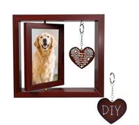 Bereavement Gifts for Loss of Loved One, Memorial Gift Photo Frame, Rotating Sympathy Gift with DIY Heart Pendants, Sorry for Your Loss Gifts for Women or Men, Display Two 10 x 15 cm Photos