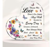 Bereavement Gifts for Loss of Mum Dad Grandad Grandma, 4 x 4 Inch Sympathy Plaque Remember Gift Condolence Gifts Memorial Gift