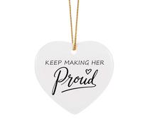 Bereavement Gifts Keepsake,Memorial Ceramic Pendants,Thinking Of You Gifts Keepsake,Heart shaped Plaque To Inspire A Friend, Colleague, Loved One Who Has Just Lost A Significant Other (her)