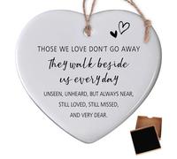 Bereavement Gifts, Sympathy Gift Remembrance Gifts, Acrylic Heart Plaque Memorial Gift, Grave Decorations In Memoriam, Sorry for Your Loss Gifts - Those we love don't go away (D)