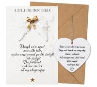 Bereavement Gifts, Sympathy Gift Remembrance Gifts, Acrylic Heart Plaque Memorial Gift, Grave Decorations In Memoriam, Sorry for Your Loss Gifts, Ceramic Heart Plaque with Twine String Bag & Letter