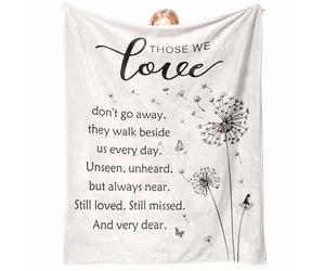 Bereavement Sympathy Memorial Gifts, 50x60in Flannel Remembrance Blanket, Grief Condolences Sorry for Your Loss for Mum Dad Grandma Grandad Freinds - Those We Love Don't Go Away