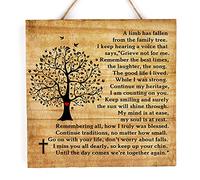 Bereavement Sympathy Wood Plaque for Loss of Loved One, Christmas Loss of Loved One Memorial, Bereavement Plaque, Condolences Plaque, Grief Funeral, A Limb Has Fallen from Our Family Tree - 8''x8''