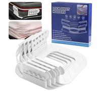 Berelin 4PCS Bed Sheet Holder with Lock Strips, Heavy Duty Bed Sheet Fasteners Adjustable Height, Removable Fitted Sheet Corner Holders Keep Sheets Firm Tight Fits All Mattress, Bedding, Blankets