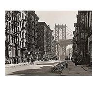 Berenice Abbott Manhattan Bridge New York Foto-Kunstdruck Leinwand Premium Wanddekoration Poster Wandbild