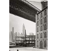 Berenice Abbott New York Brooklyn Bridge Water New Dock Streets Cityscape Kunstdruck Leinwand Premium Wanddekoration Poster Wandbild