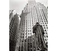 Berenice Abbott New York Statue City John Watts Trinity Skyscraper Photo Large Wall Art Print Canvas Premium Mural