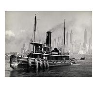 Berenice Abbott Watuppa Steam Boat New York Photo Large Print Poster Wall Art Decor Picture